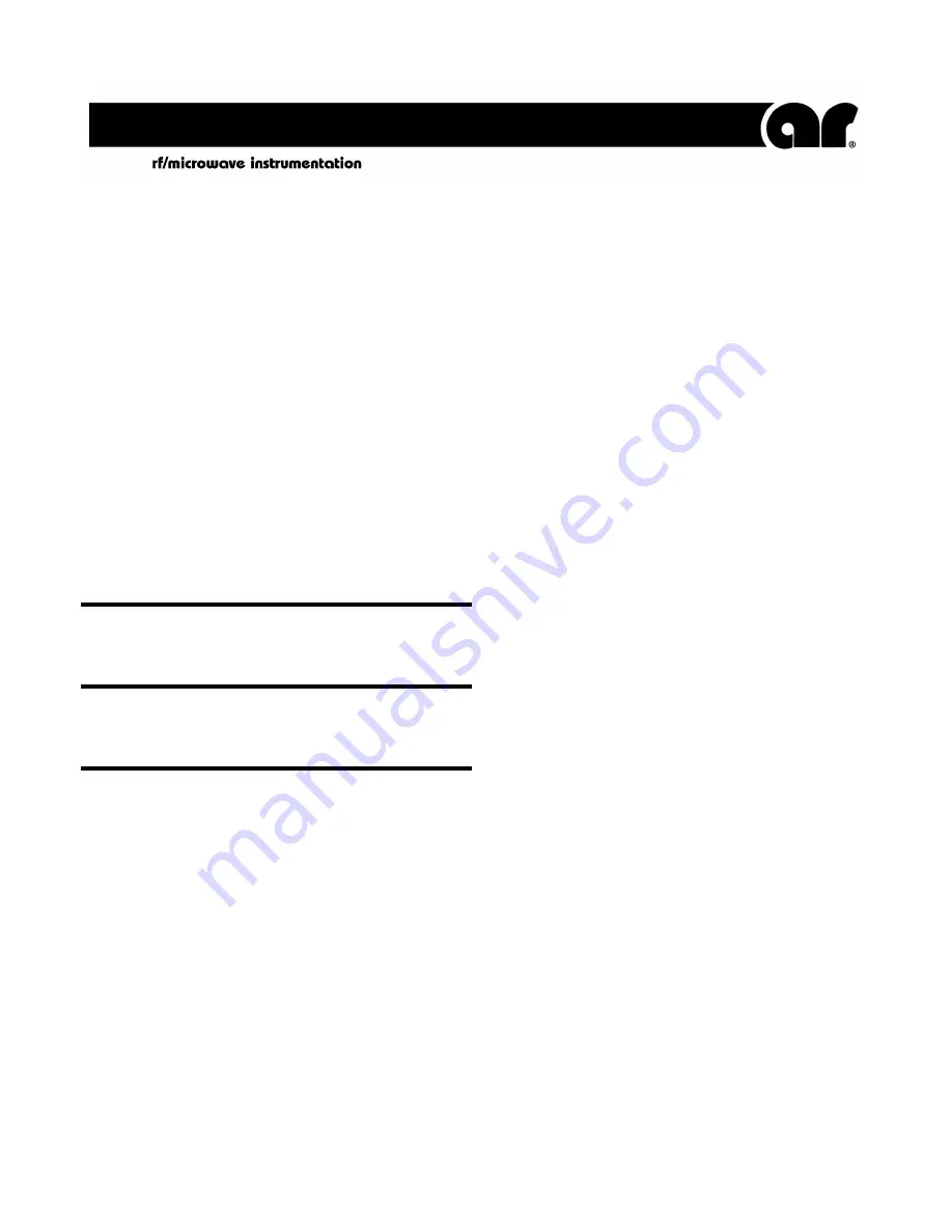 AR 10043685 Operating And Service Manual Download Page 1