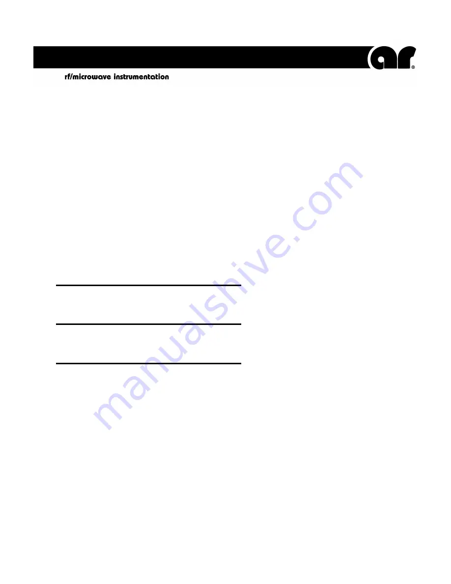 AR 100A400AM20 Operating And Service Manual Download Page 1