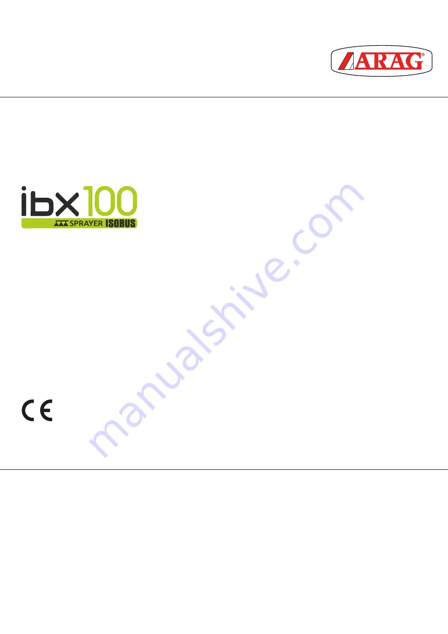 ARAG IBX100 4679004 Installation - Use - Maintenance Download Page 1