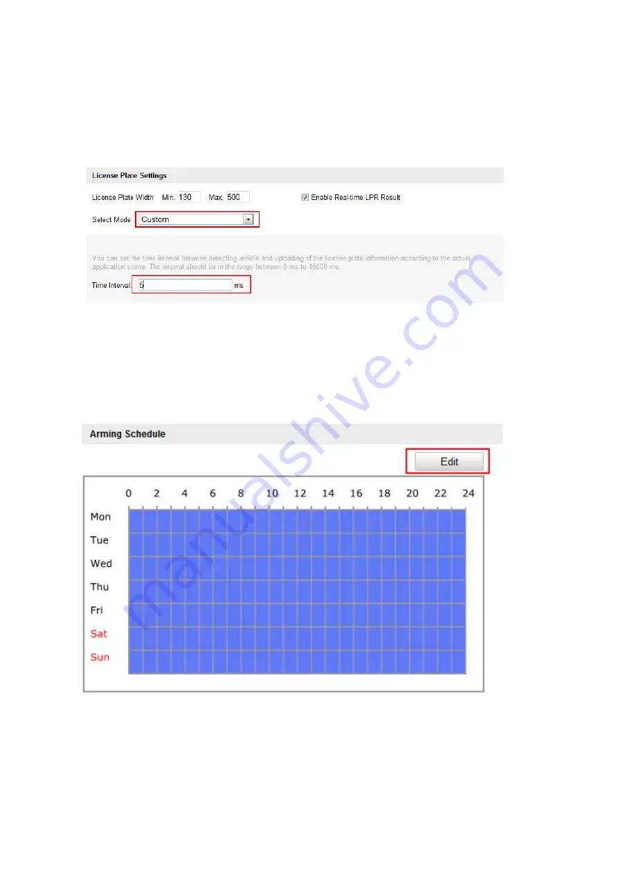 Aras HikVision ANPR DS-2CD4A26FWD-IZSWG-P Quick Manual Download Page 8