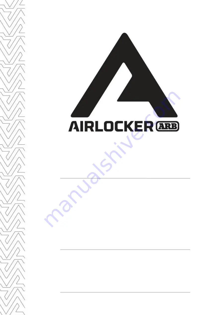 ARB AIRLOCKER RD109 Installation Manual Download Page 1