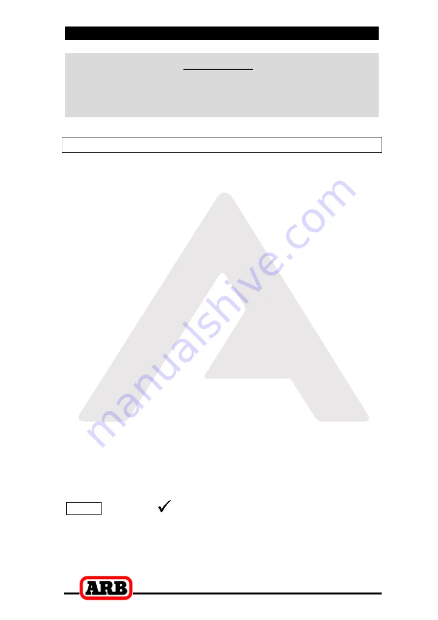 ARB AIRLOCKER RD109 Installation Manual Download Page 5