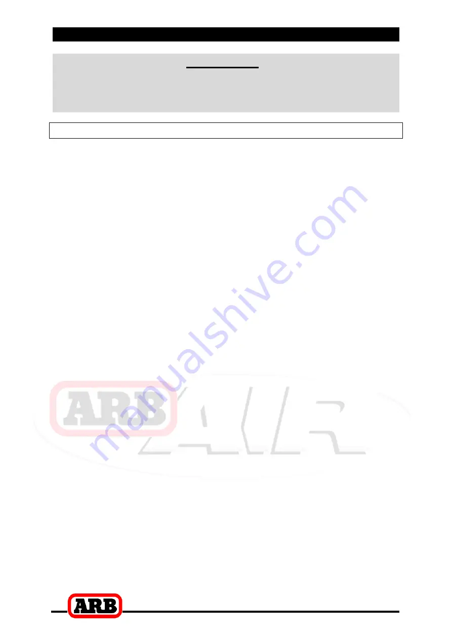 ARB CKMTP12 Operating Instructions Manual Download Page 4