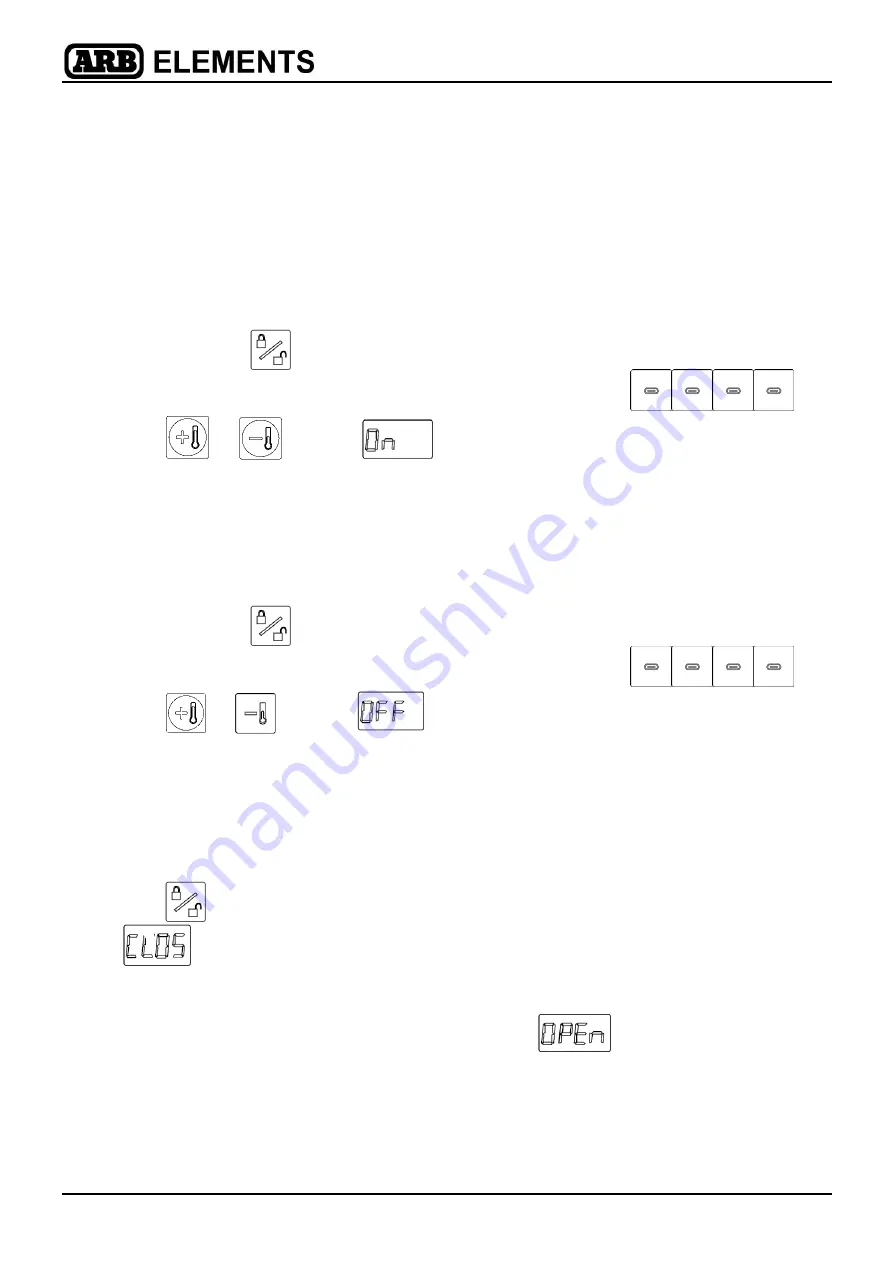 ARB ELEMENTS Operating And Service Manual Download Page 16