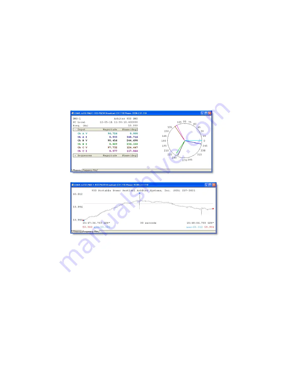 Arbiter Systems Portable Power Sentinel 933A Operation Manual Download Page 114