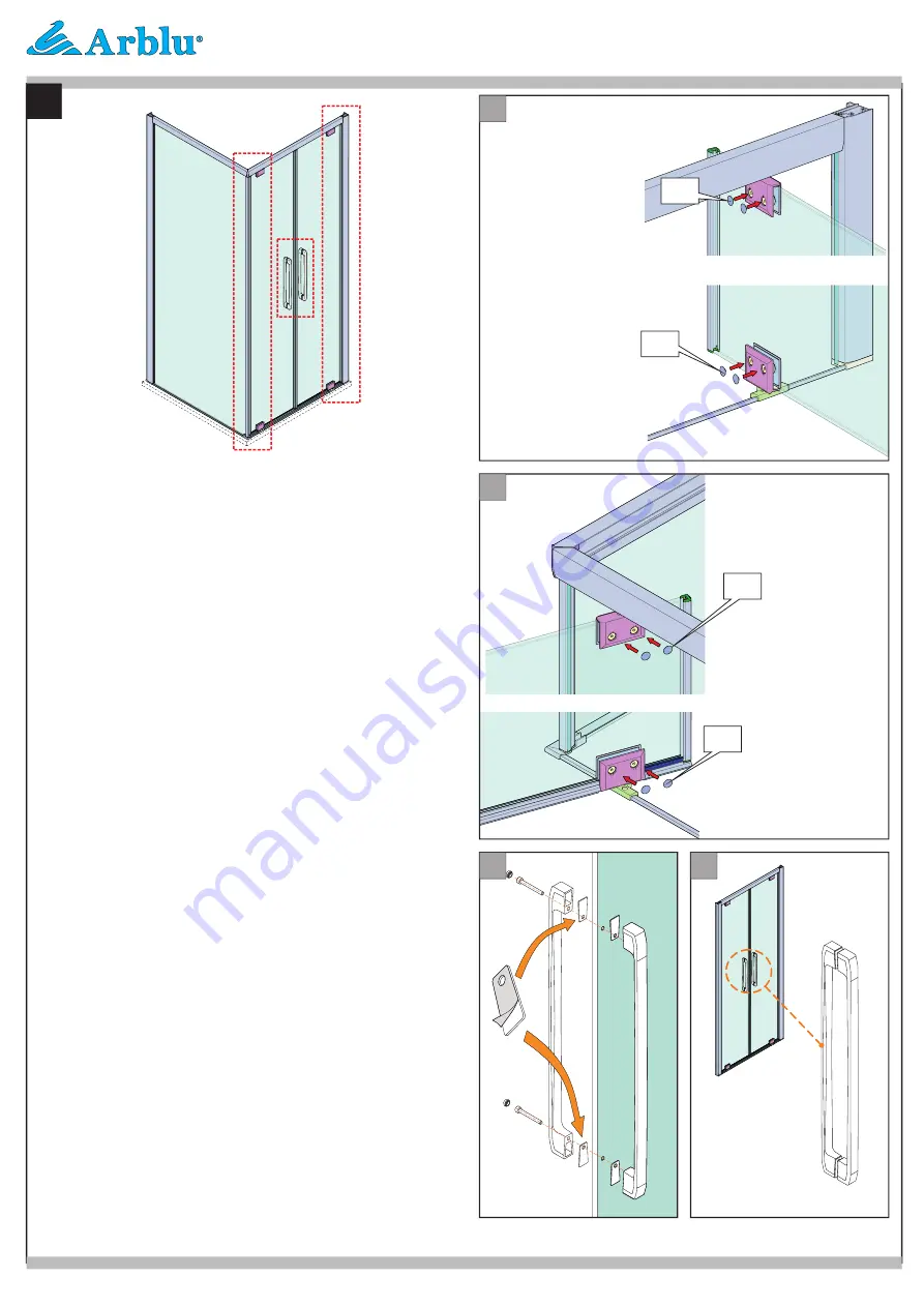 Arblu PERSEO ANGOLO Q-R 2SL+1LF Assembling Instructions Download Page 10