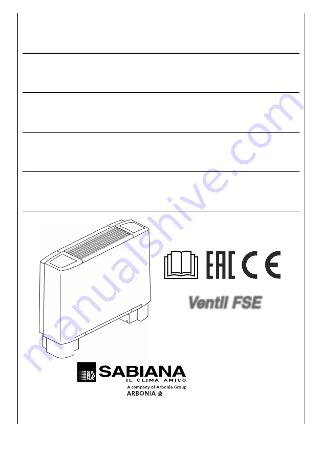 Arbonia SABIANA Ventil FSE Instructions For Installation, Use And Maintenance Manual Download Page 1