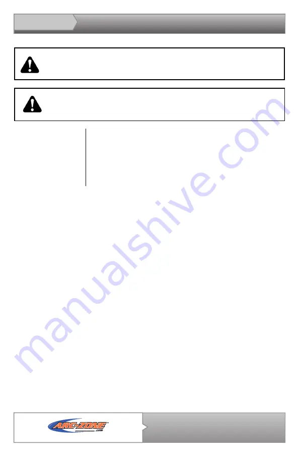 Arc-Zone A-PT-051-PRO Operation Manual Download Page 4