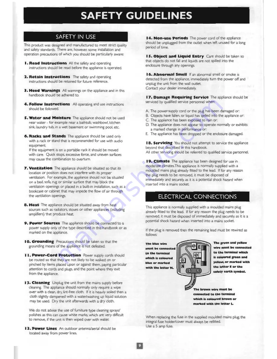 Arcam FMJ T21 Handbook Download Page 9