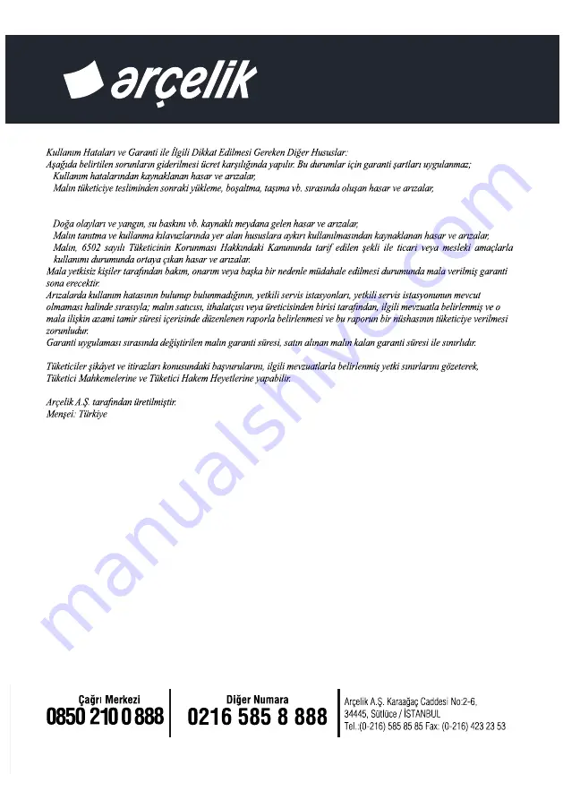 arcelik 583650 EB User Manual Download Page 37