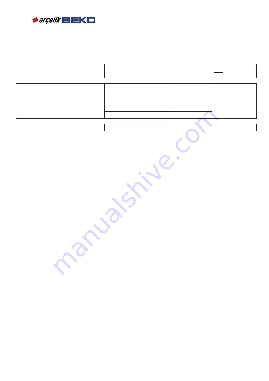 arcelik BEKO G91629NWU Service Manual Download Page 34