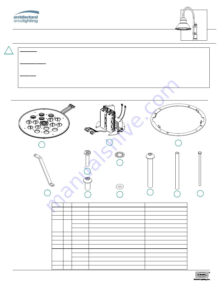 Architectural Area Lighting MicroCore Скачать руководство пользователя страница 1