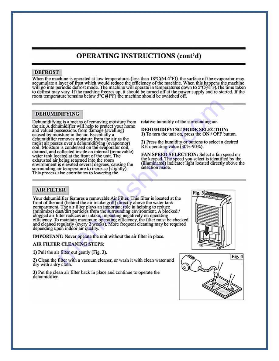 Arctic Aire ADR50A2G Owner'S Use And Care Manual Download Page 7