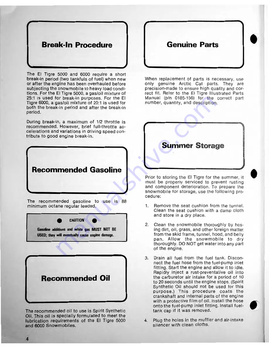 Arctic Cat EL TIGRE 1980 Service Manual Download Page 10