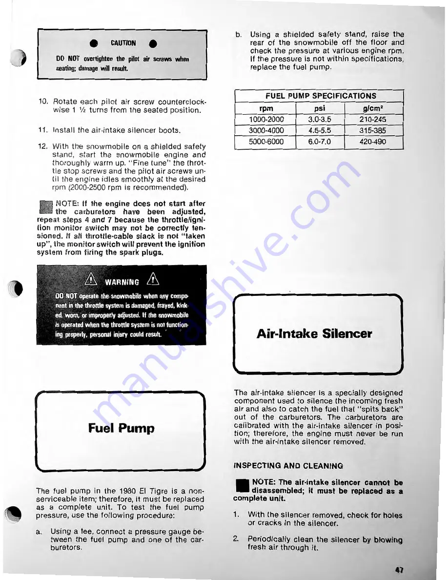 Arctic Cat EL TIGRE 1980 Service Manual Download Page 53