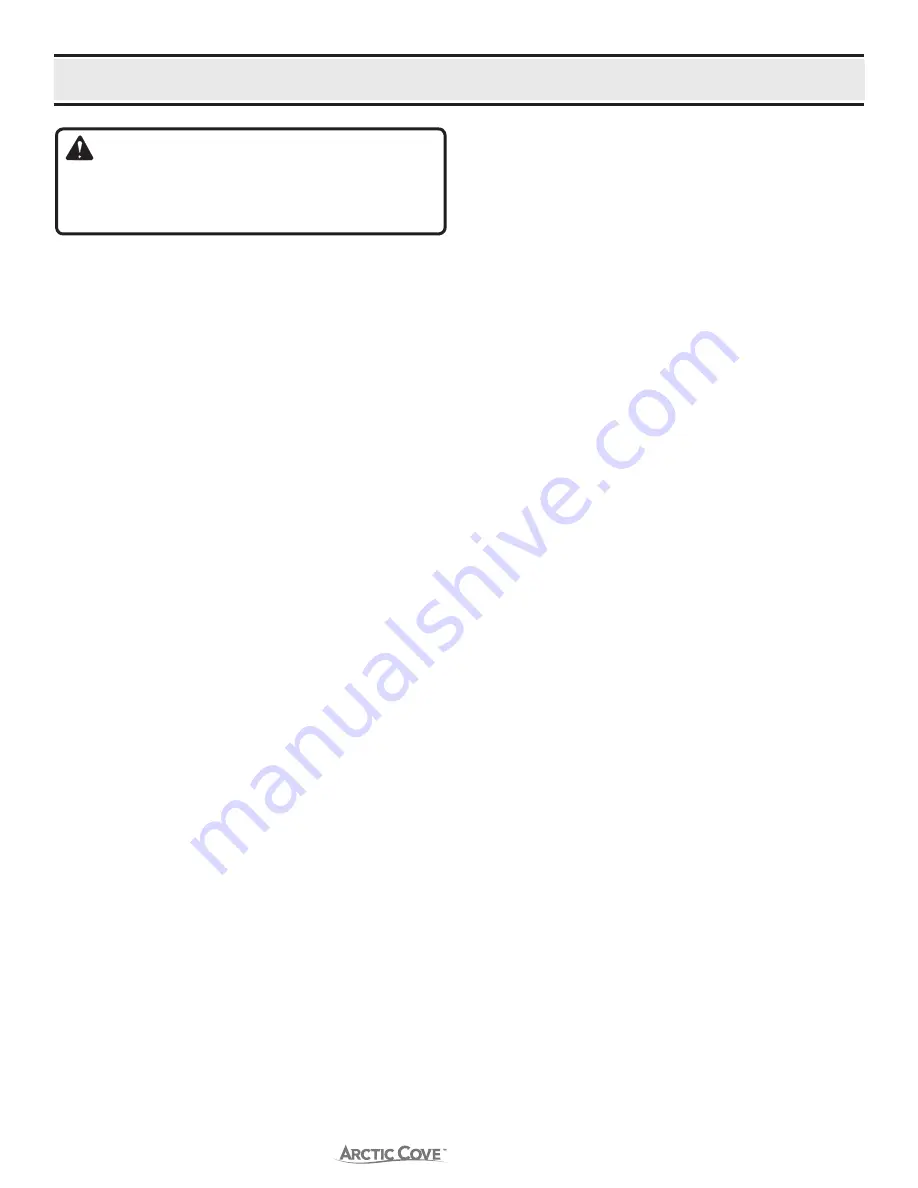 Arctic Cove MAC3810K Operator'S Manual Download Page 4