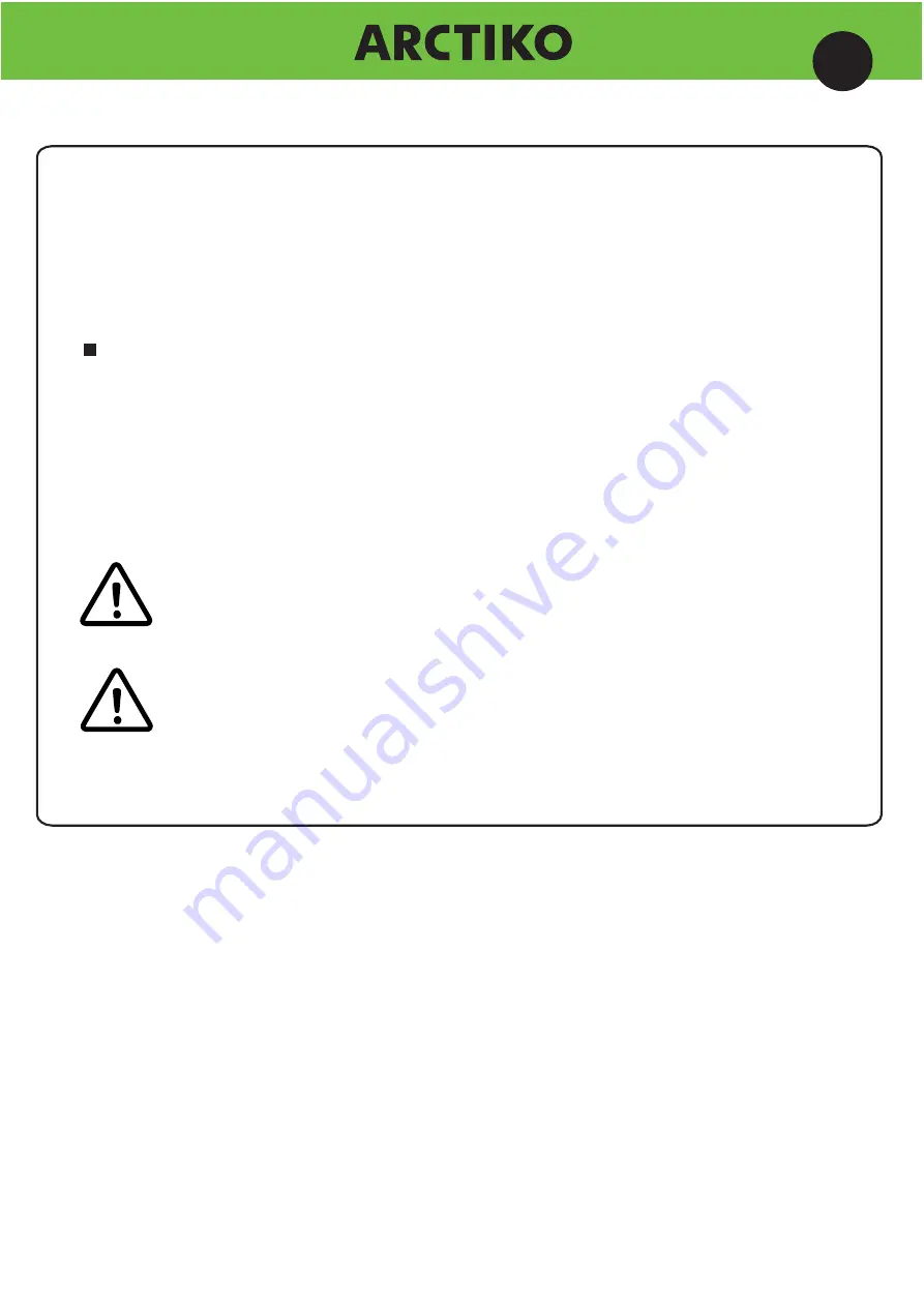 Arctiko CRYO 170 Operating Instructions Manual Download Page 3