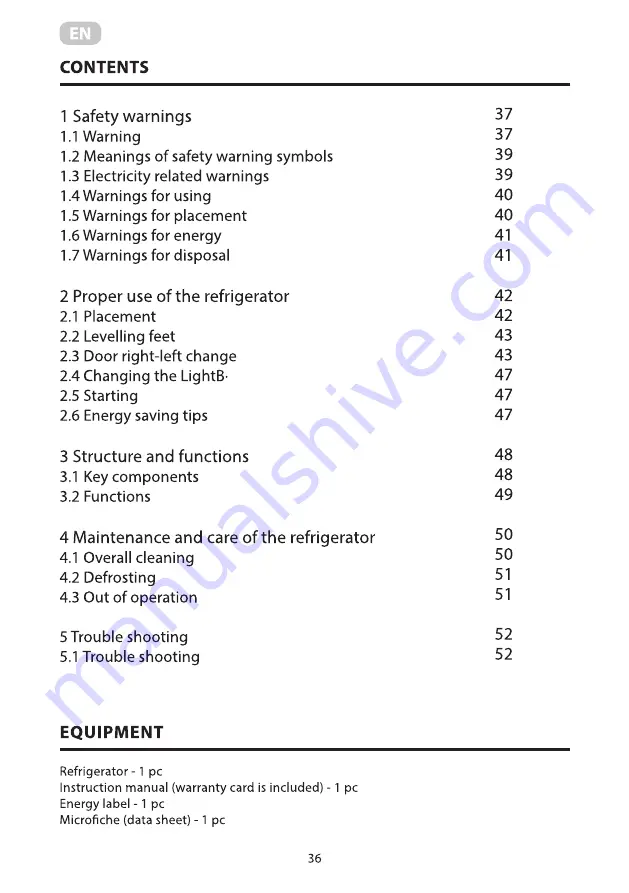 ARDESTO DDF-M259W180 User Manual Download Page 36