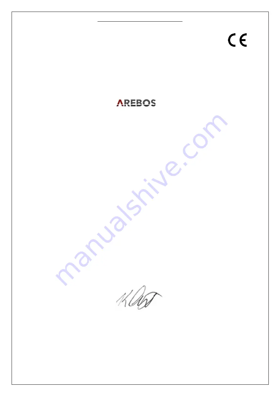 AREBOS AR-HE-KV2300W/B Original User Manual Download Page 21