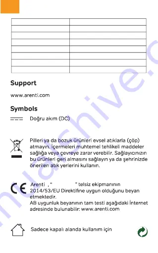 Arenti INDOOR 1 Quick Manual Download Page 38