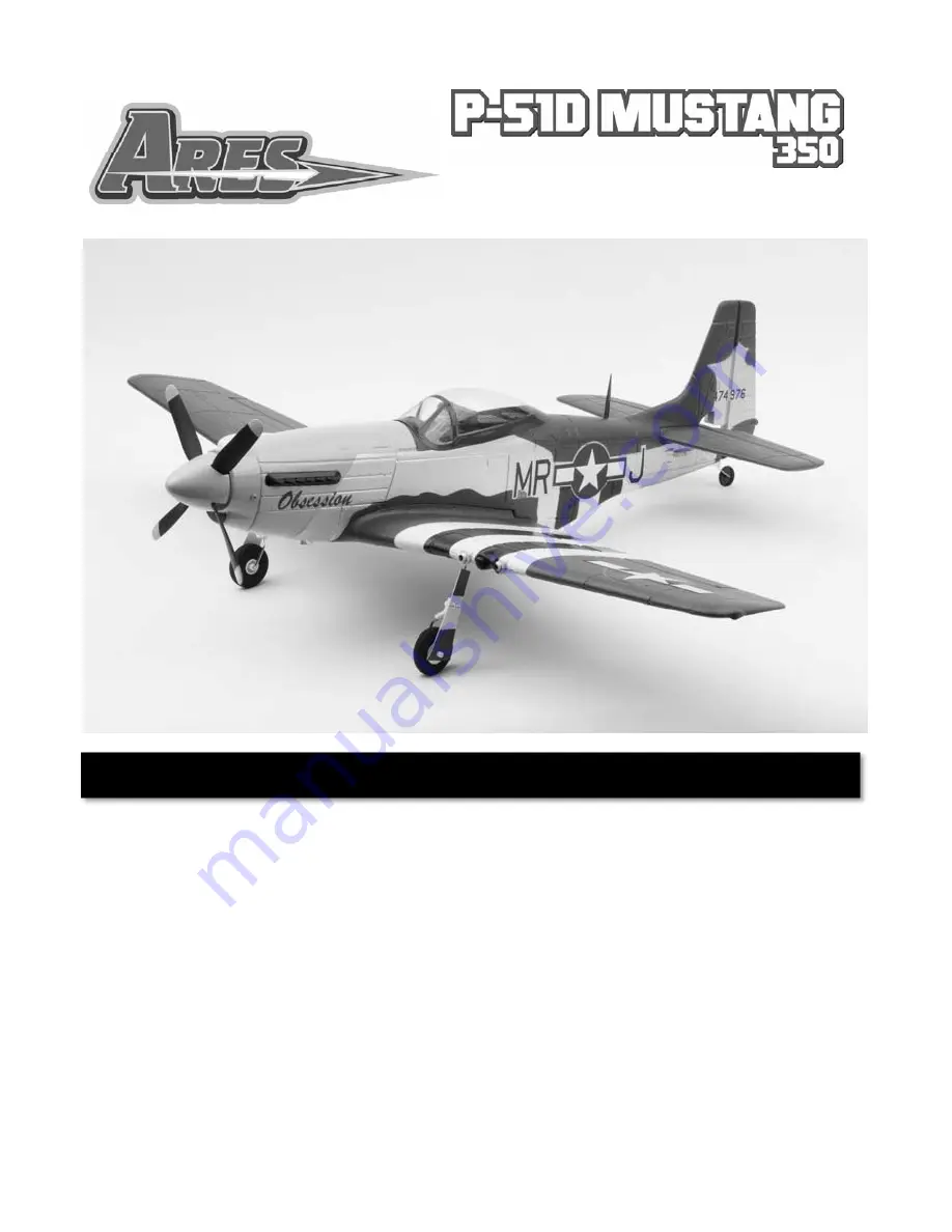 Ares P-51D Mustang 350 Instruction Manual Download Page 1