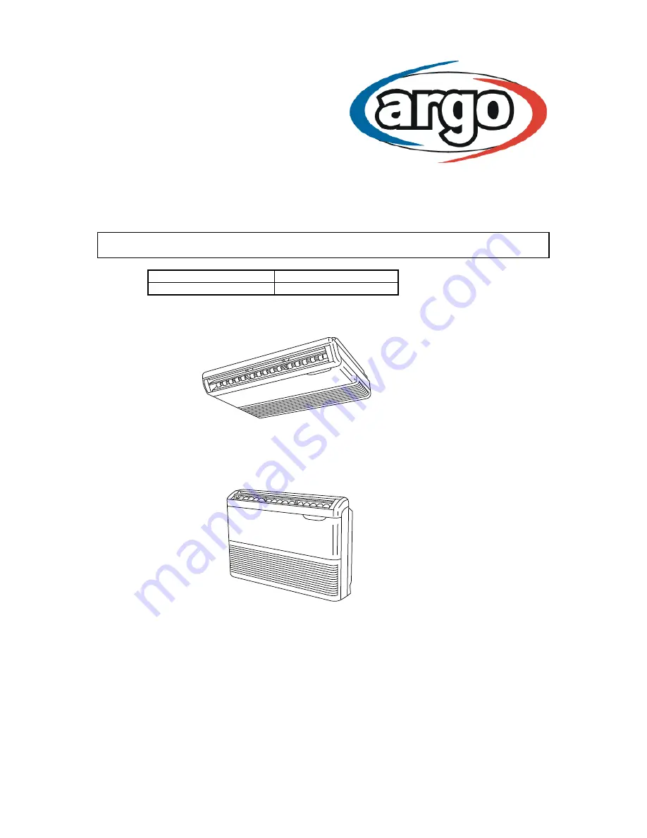 Argo FCIBS9 Technical Data & Service Manual Download Page 1