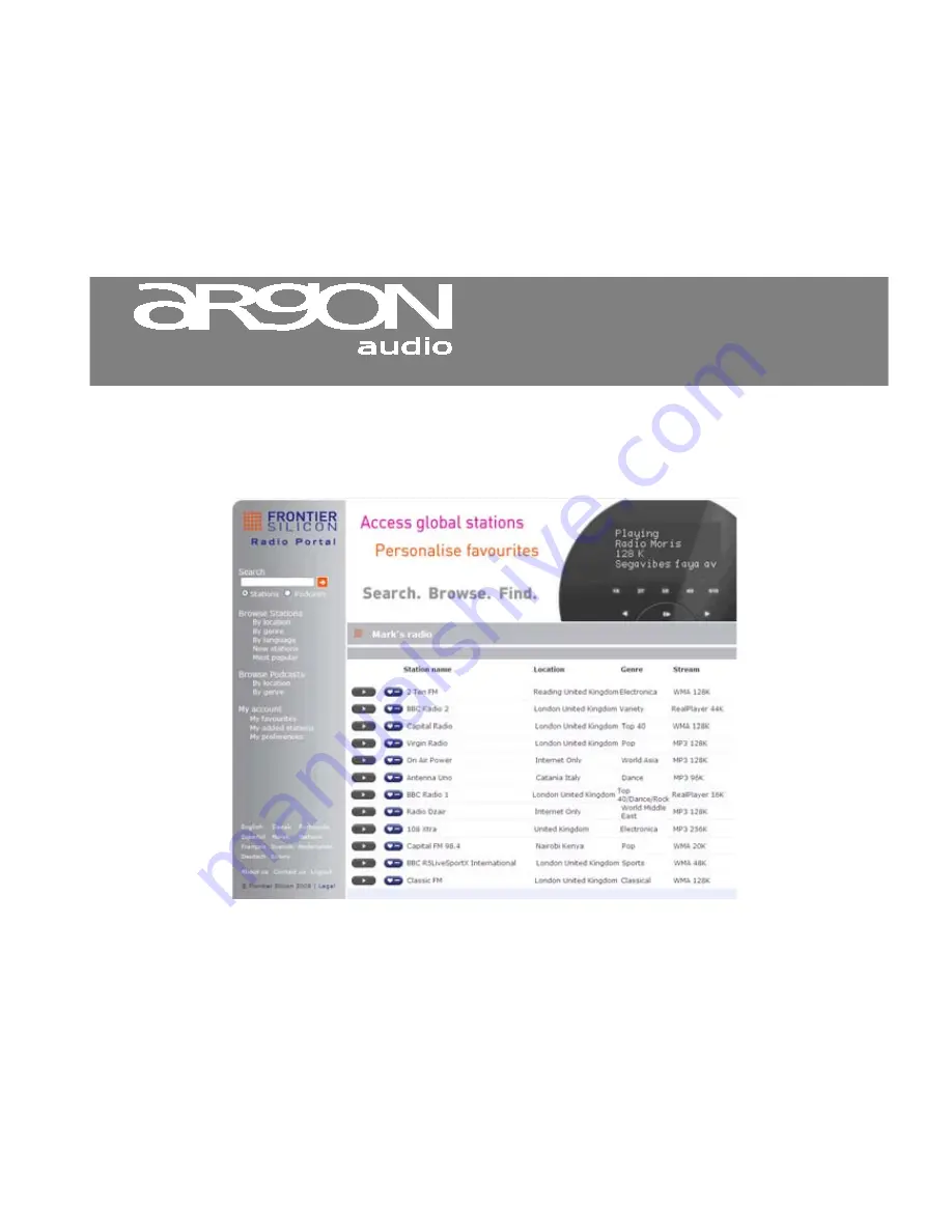 argon audio Stream 2 User Manual Download Page 27