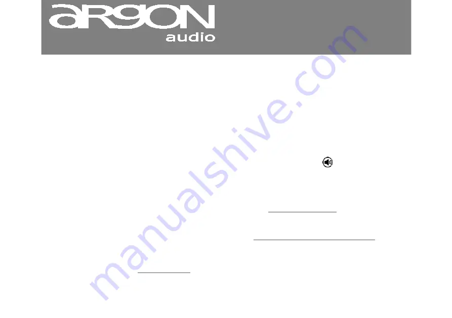 argon audio Stream1 Quick Start Download Page 2