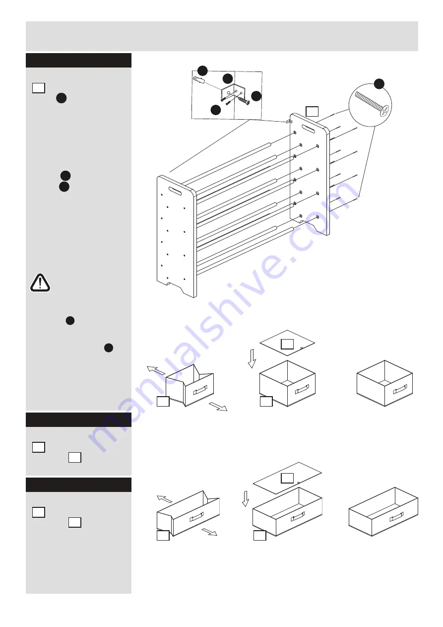 Argos Home 4 Tier 12 Bin Storage Unit 600/7320 Assembly Instructions Manual Download Page 5