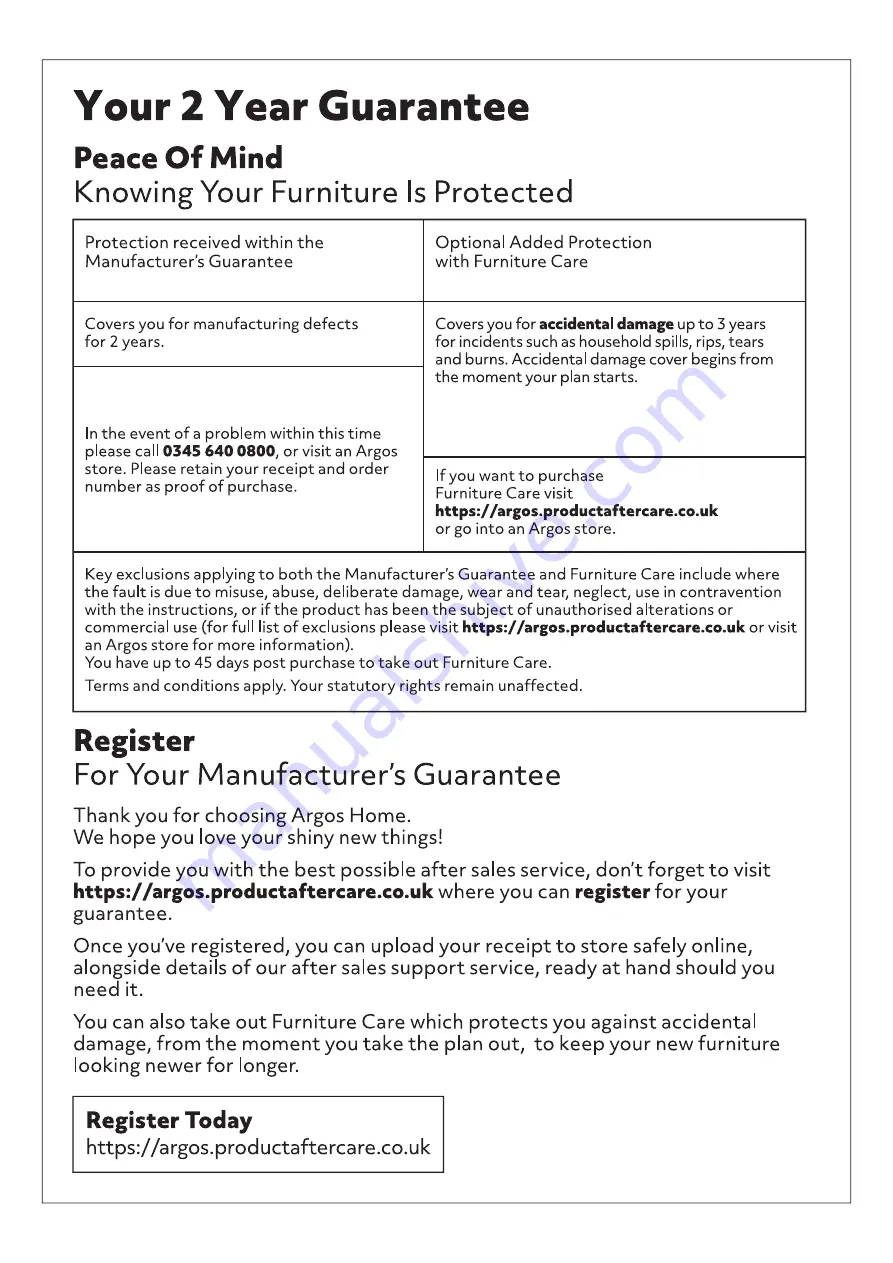 Argos Home 8791335 Assembly Instructions Manual Download Page 14