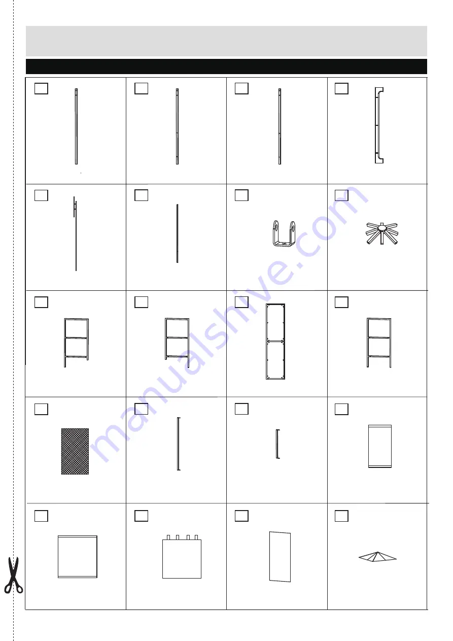 Argos Bar Gazebo & Table 872/9314 Assembly Instructions Manual Download Page 3