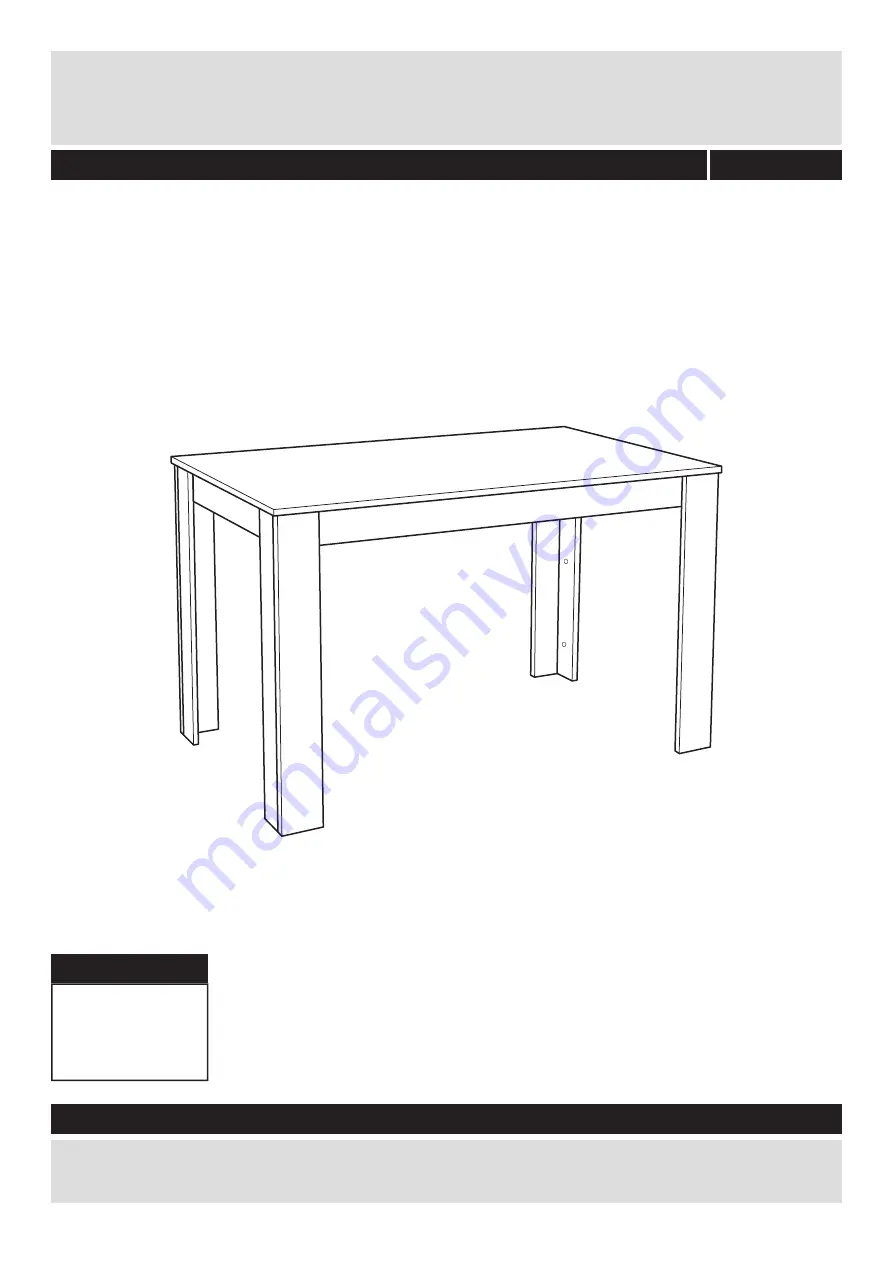 Argos Campbell Oak Effect Dining Table 280/7823 Скачать руководство пользователя страница 1