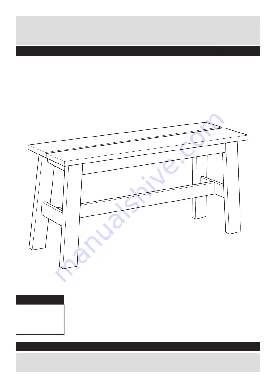 Argos Chicago Dining Set Bench Assembly Instructions Manual Download Page 1