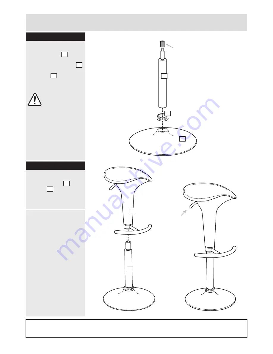 Argos ColourMatch Gas Lift Bar Stool 600/6060 Assembly Instructions Download Page 4