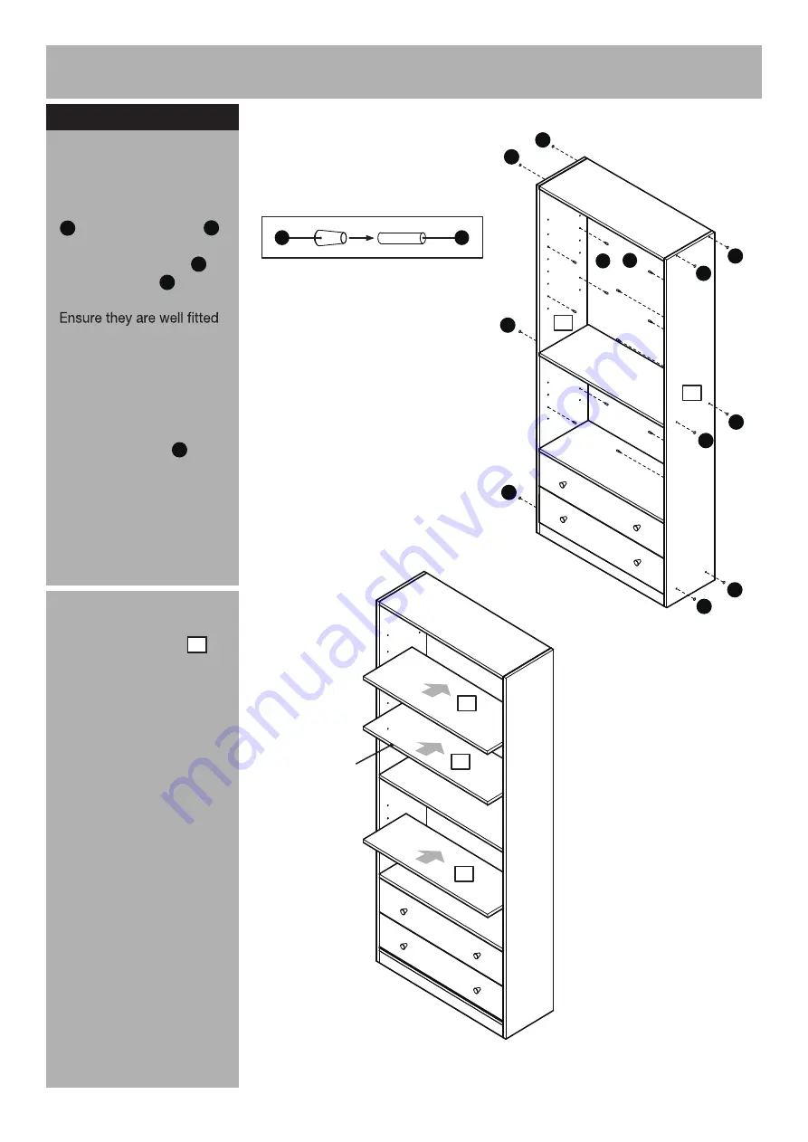 Argos Habitat Baby Bookcase 609/2115 Assembly Instructions Manual Download Page 11