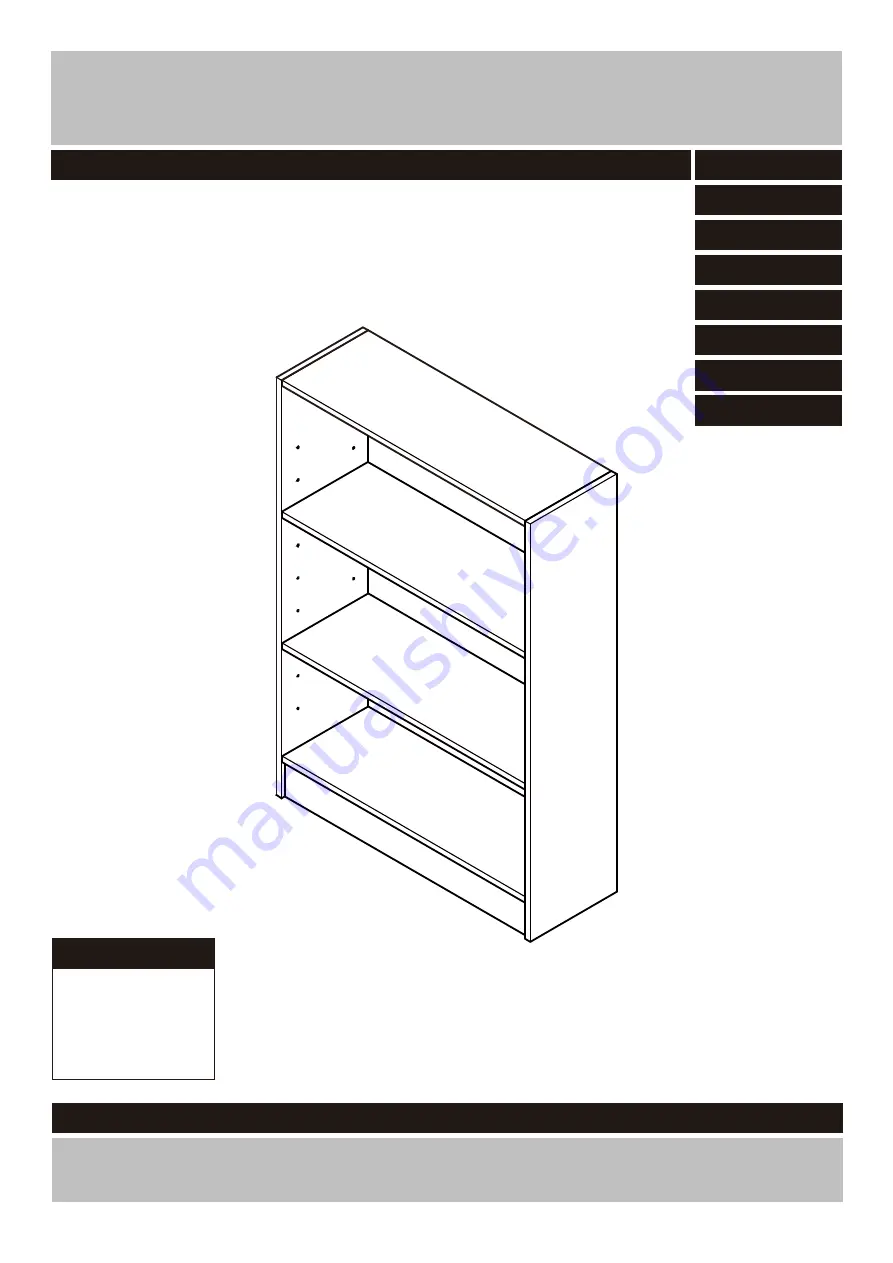 Argos Habitat Maine 2 Shelf Small Bookcase 610/9565 Assembly Instructions Manual Download Page 9