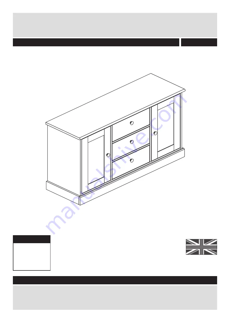 Argos Habitat Winchester 3+2 Sideboard 417/9906 Assembly Instructions Manual Download Page 1