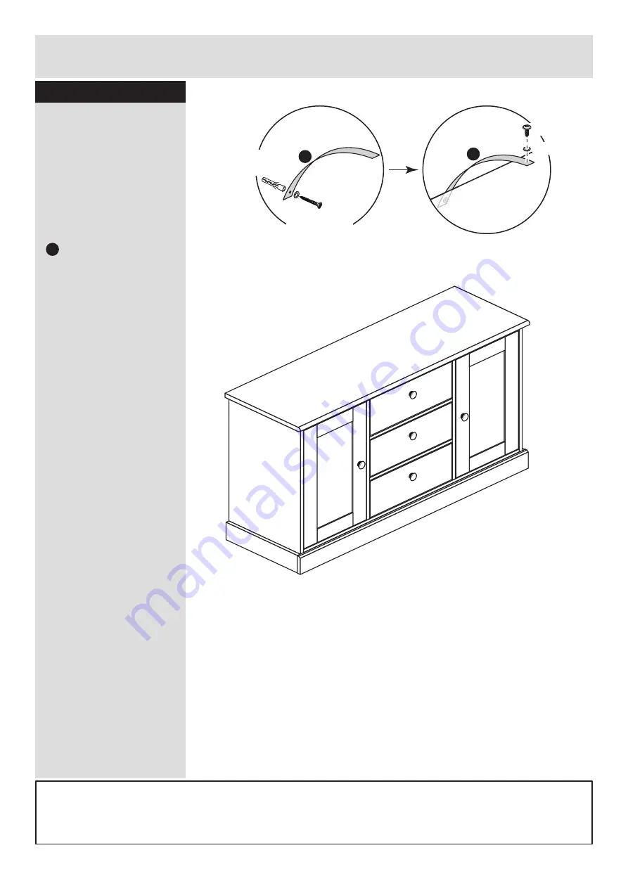 Argos Habitat Winchester 3+2 Sideboard 417/9906 Assembly Instructions Manual Download Page 22