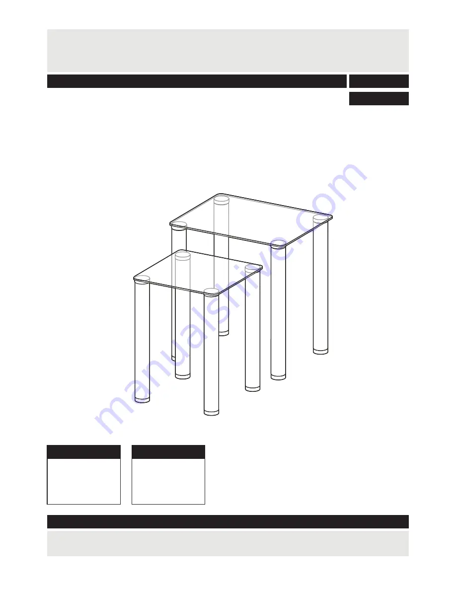 Argos Matrix Glass Nest Table Скачать руководство пользователя страница 1