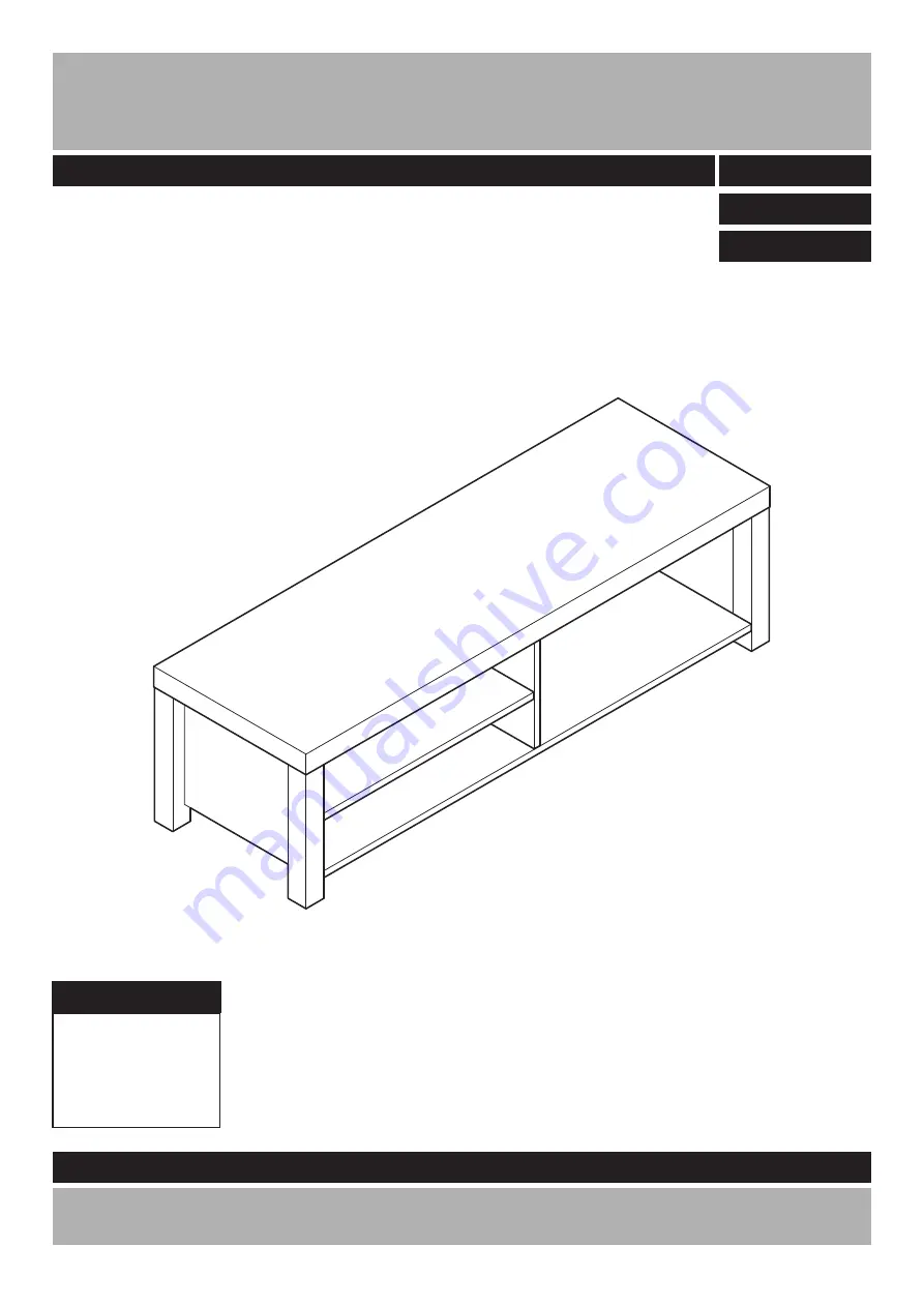 Argos New Charlie TV Unit Assembly Instructions Manual Download Page 1