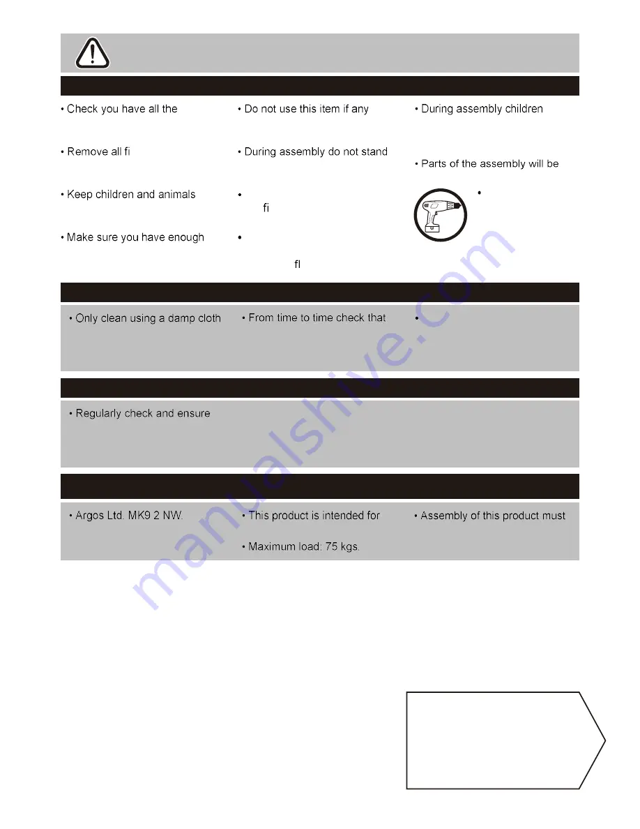 Argos Ohio Highsleeper Frame Скачать руководство пользователя страница 3