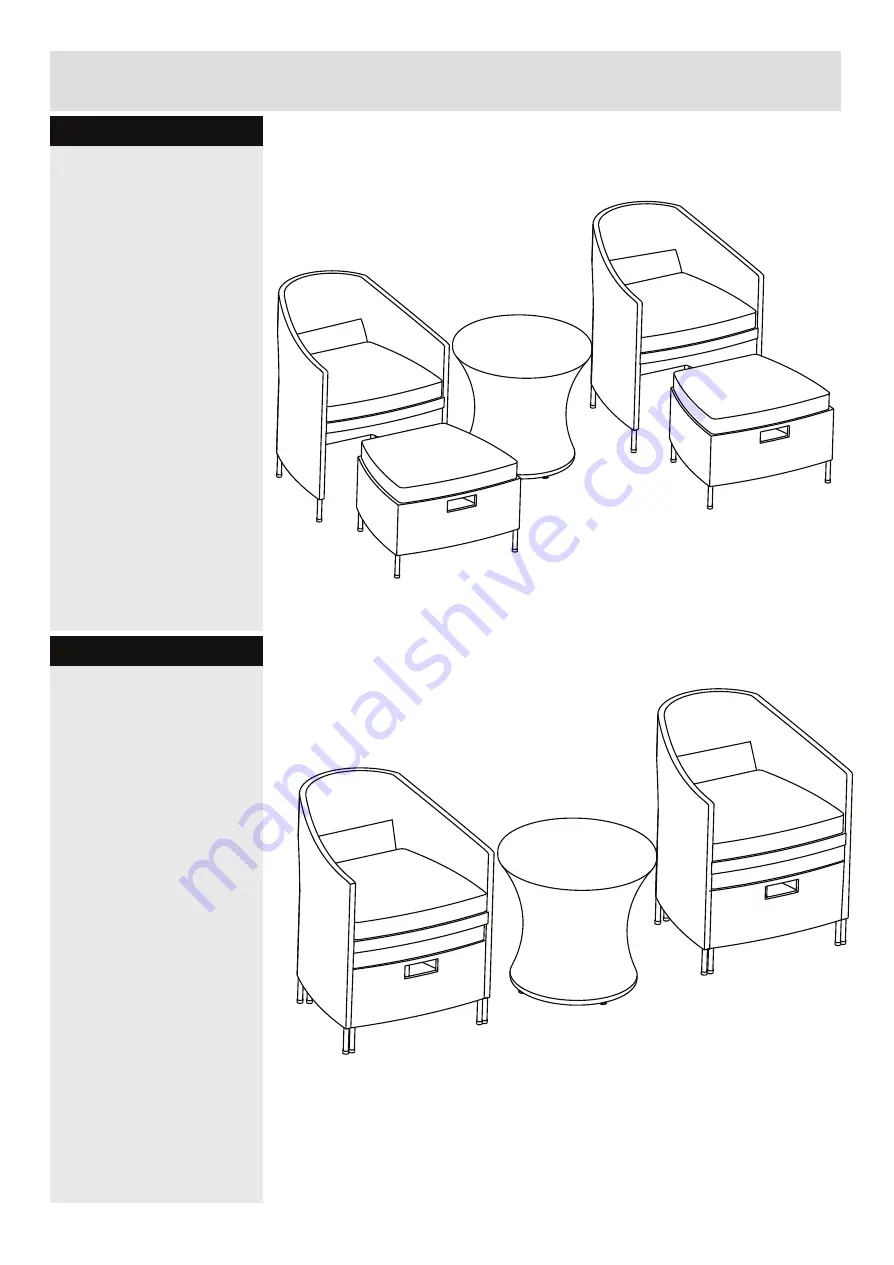 Argos Rattan Effect Egg Set With Stools 464/8640 Assembly Instructions Manual Download Page 6