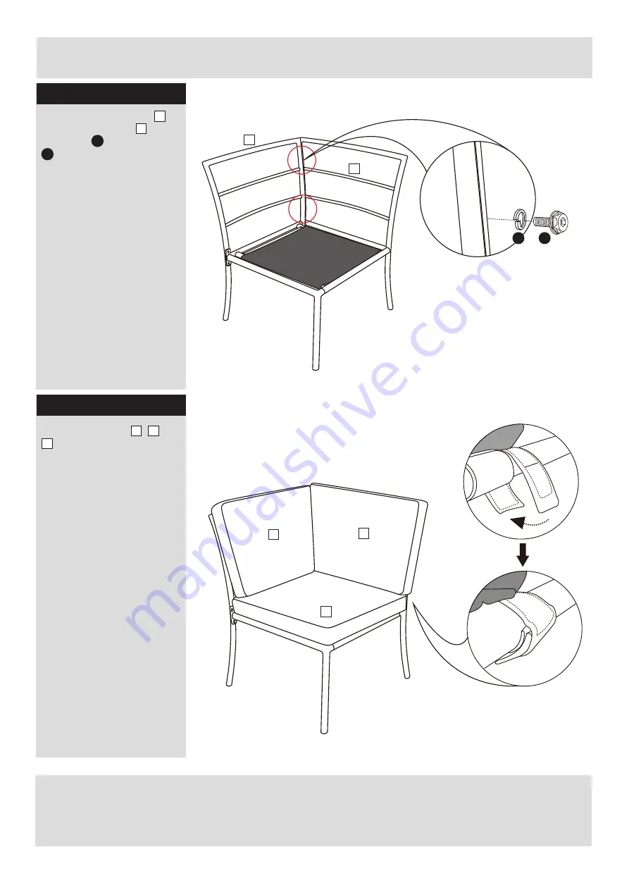 Argos RONDA 8 SEATER CORNER DINING SET 7473441 Assembly Instructions Manual Download Page 7