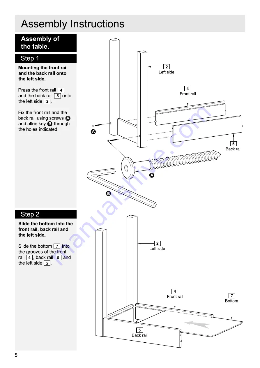 Argos Scandinavia 459/8305 Assembly Instructions Manual Download Page 6