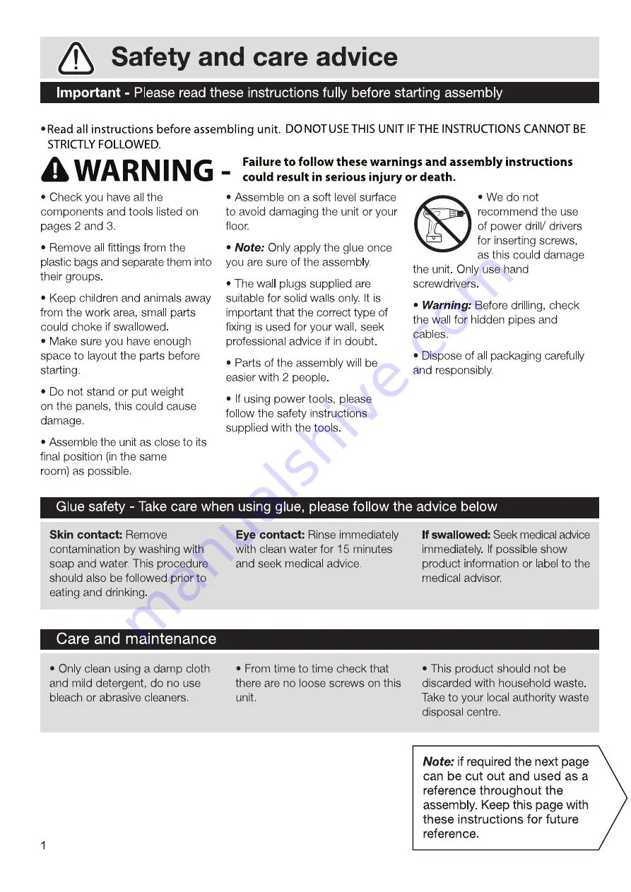 Argos TC Marston White Shake XL Blanket Box 620/9465 Assembly Instructions Manual Download Page 2