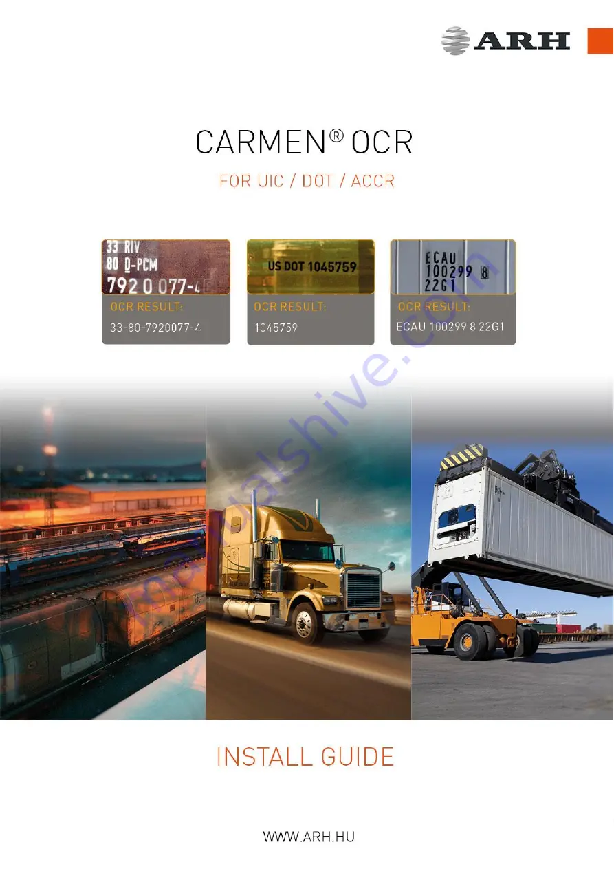 ARH CARMEN OCR Install Manual Download Page 1