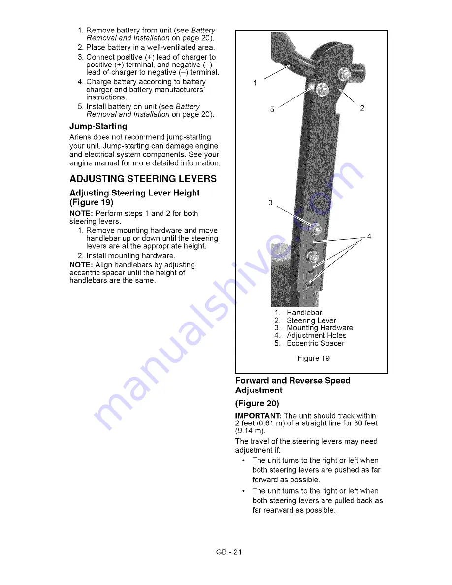 Ariens 2042 Zoom XL Owner'S/Operator'S Manual Download Page 21