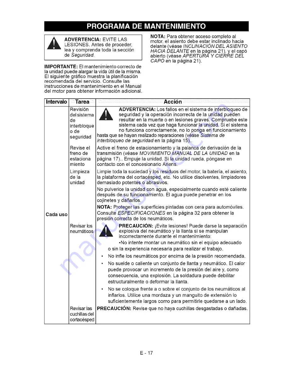 Ariens 2042 Zoom XL Owner'S/Operator'S Manual Download Page 48