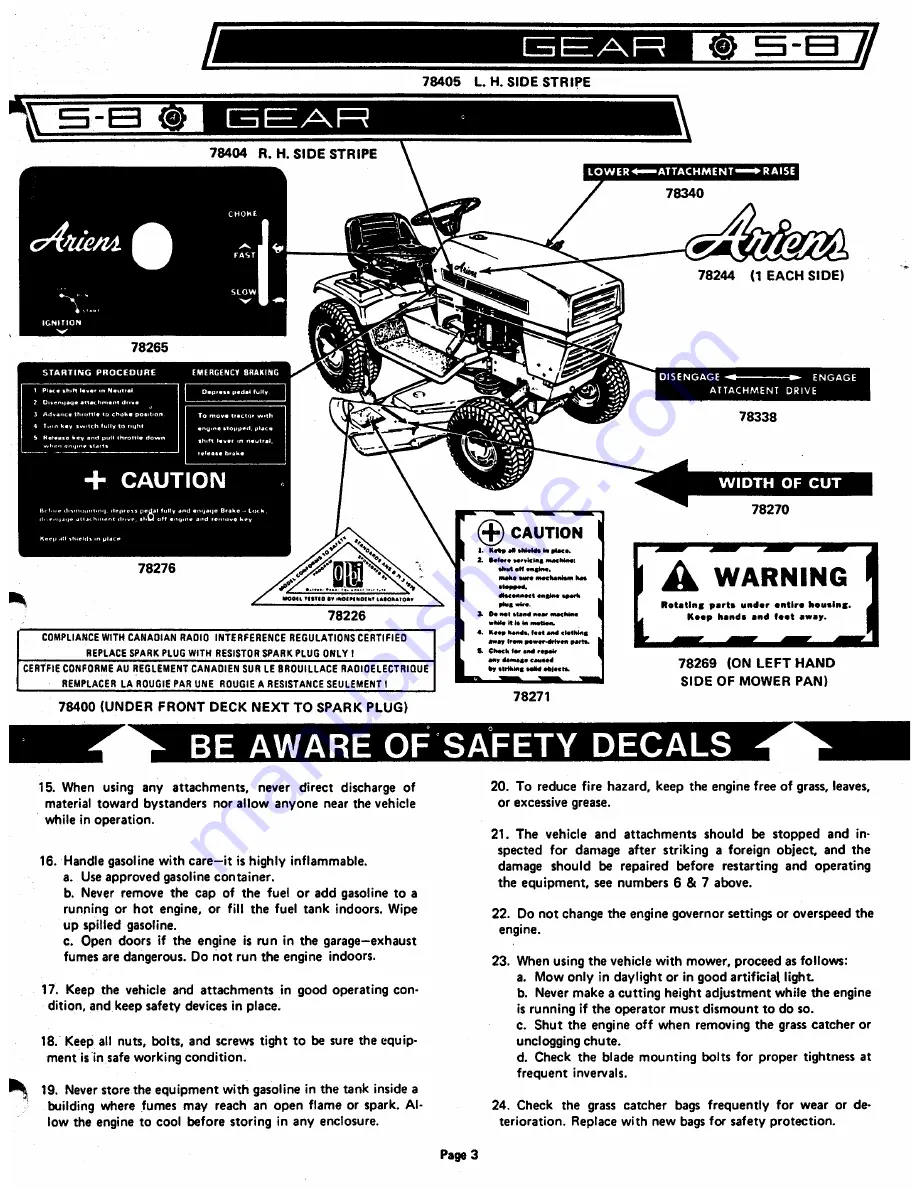 Ariens 829002 Скачать руководство пользователя страница 3