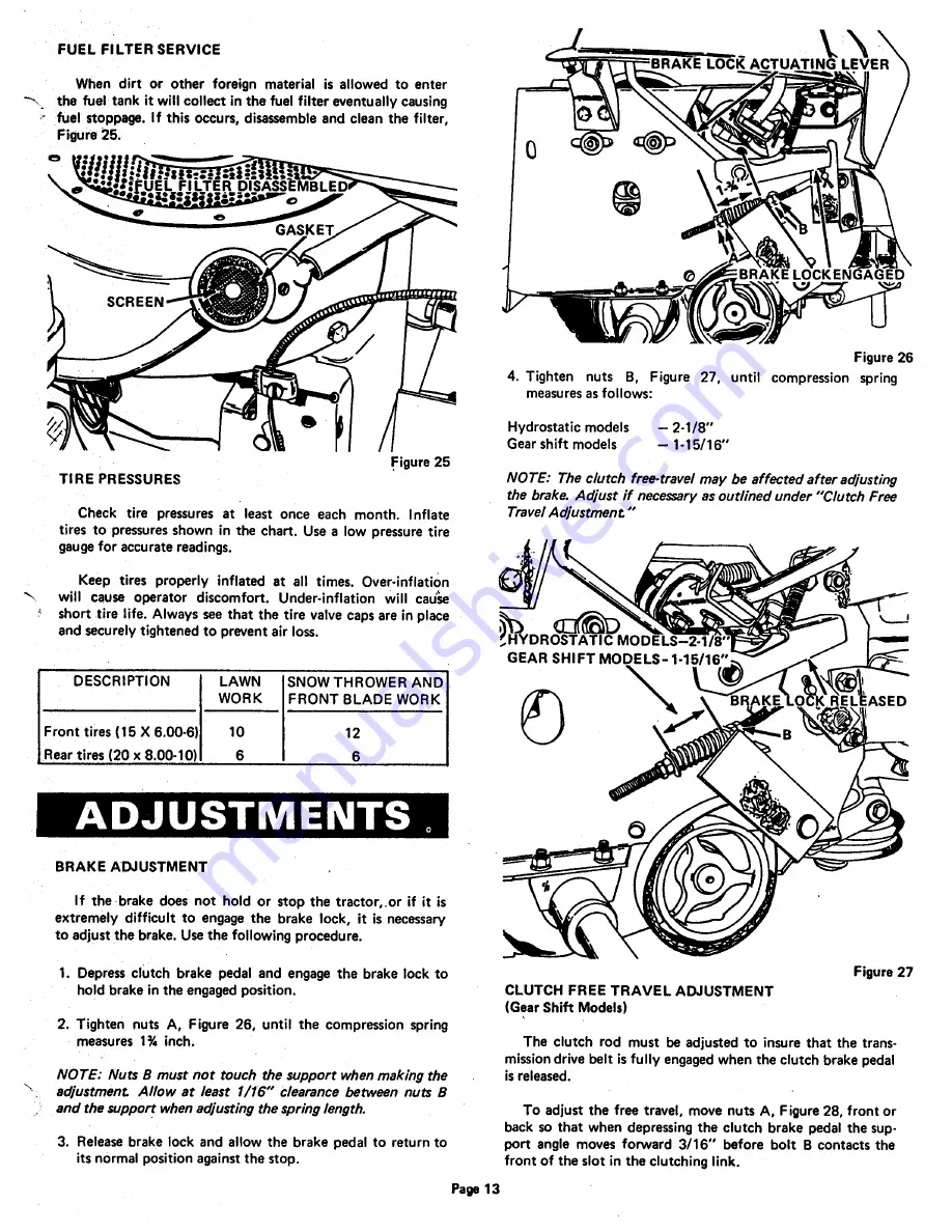 Ariens 829002 Owner'S Manual Download Page 13